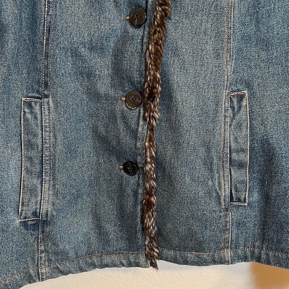 Esprit Faux Fur Lined Jean Jacket - Picture 7 of 16